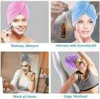 AIDEA Microfiber Hair Towel Wrap, 5 Pack Hair Turbans, Super Absorbent Quick Dry Hair Towel Wrap for All Hair Types Anti Frizz, Hair Accessories for Women, 26"×10"