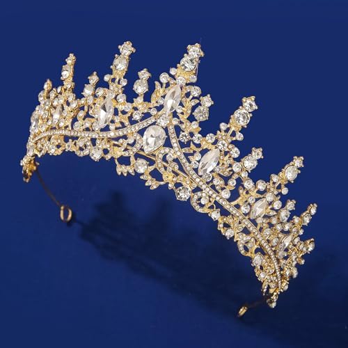 COCIDE Silver Tiara and Crown for Women Crystal Queen Crowns Rhinestone Princess Tiaras for Girl Bride Wedding Hair Accessories for Bridal Birthday Party Prom Halloween Cos-play Costume Christmas