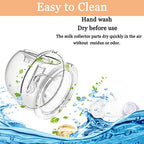 Wearable Milk Collection Cup, Hands Free Milk Collector Cup Compatible with Most Electric Breast Pump, Zomee/Spectra/Medela Breast Pump Collection Parts, Accessories Replacement (24 mm 2Pcs)