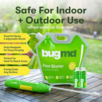 BugMD Blaster Kit - 2 Pack Pest Control Essential Oil Concentrates 3.7 oz and 1 Pest Blaster - Plant-Powered Bug Spray for Home, Insect Killer, Ant Killer for House, Flea Spray for Home, Roach Spray