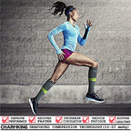 CHARMKING Compression Socks for Women & Men (8 Pairs) 15-20 mmHg Graduated Copper Support Socks are Best for Pregnant, Nurses - Boost Performance, Circulation, Knee High & Wide Calf (S/M, Multi 19)