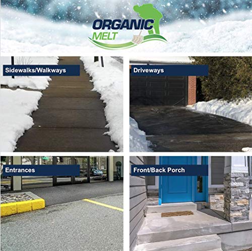 Organic Melt Premium Granular Ice Melt. Eco Friendly, Pet Friendly, Driveway and Sidewalk Safe 5kg (11lbs) Shaker Jug