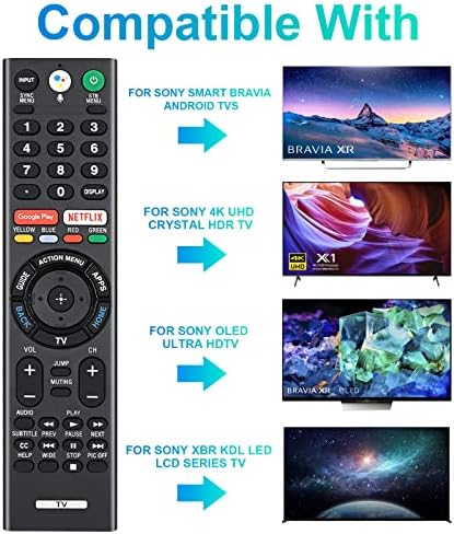 Replacement for Sony Bravia TV Remote with Voice Control, for Sony RMF-TX300U 4K Smart HDTV XBR-49X800E XBR-55X800E XBR-55X850D XBR-65X850E XBR-85X850D XBR-43X800E XBR-65X930D XBR-75X850E XBR-75X940D