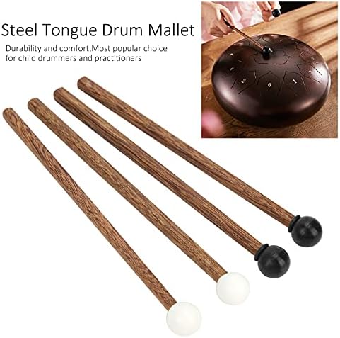 4PCS Steel Tongue Drum Mallets, 6.5in Rubber Percussion Mallets, Drum & Percussion Accessories for Child Drummers and Practitioners