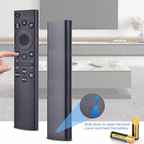 Voice Remote Replacement for Samsung Smart TV, BN59-01385A Compatible for All Samsung Smart TVs (4k 8K Ultra HD Neo QLED, LED) with Voice Function, and Smart Curved Frame, with 4 Shortcut Buttons
