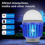 Wisely Bug Zapper Outdoor/Indoor Electric, USB-C Rechargeable Mosquito Killer Lantern Lamp, Portable Insect Electronic Zapper Indoor Trap, with LED Light berryblue