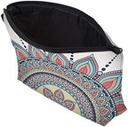Deanfun Cosmetic Bag for Women, Mandala Flowers Waterproof Makeup Bags Roomy Toiletry Pouch Travel Accessories Gifts (50965)