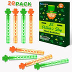 St Patricks Day Mini Bubbles Party Favors Toys for Kids 20 Pack, Saint Patricks Non Candy Treats prizes, Goodie Gift Bag Stuffers for Toddlers, St Patty's Shamrock Party Accessories Supplies Décor