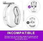 DLC-2AWBC-1 Replacement for Cuisinart Mini Prep Plus Food Processor Work Bowl Cover Parts, Fits All for Cuisinart DLC-2A 3 Cup Mini Prep Plus Food Processor Models, Only Use with Bowl DLC-2AWB-1