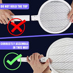 Lulu Home 2 Pack Electric Mosquito Swatter, 2-in-1 Bug Zapper Racket with 3000V High Voltage, USB Charging LED Lighted Handheld Fly Killer Racquet with 3-Layer Safety Mesh for Indoor Pest Control