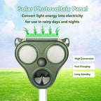 Animal Repeller Outdoor, Solar Ultrasonic Animal Repeller, Ultrasonic Cat Repeller, Repellent for Garden, Waterproof Repeller with PIR Motion Sensor, Animal Repellent for Cat, Dog, Skunks, Squirrel