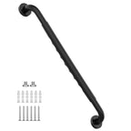 32 Inch Shower Grab Bar w/Anti Slip Rubber Grip, Munzong Black Stainless Steel Bathroom Grab Bar, Bathroom Balance Bar,Safety Handrail Support,Handicap Injury Elderly Senior Assist Bath Handle