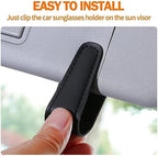 Sunglasses Holders for Car Sun Visor, 2pack Magnetic Leather Glasses Eyeglass Hanger Clip for Car, Visor Sunglasses Holder Clip Car Accessories for Truck
