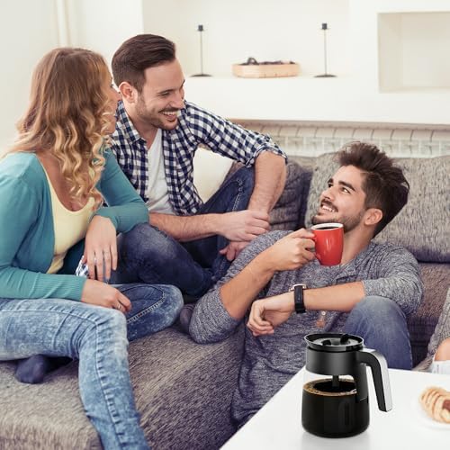 12 Cup Coffee Pot Replacement Compatible with Ninja Coffee Maker CFP101 CFP201 CFP301 CFN601 CFP307 CFN602 CM400 CM401 CF090, Glass Carafe for Ninja with Brew-Through Lid, BPA Free, Dishwasher Safe