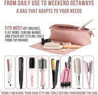 Hair Tools Travel Bag and Heat Resistant Mat for Flat Irons, Straighteners, Curling Iron, and Haircare Accessories, 2-in-1 design, with Interior Pockets, Portable Organizer
