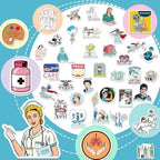 Nurse Stickers, Positive Stickers 300PCS Waterproof Vinyl Inspirational Stickers for Laptop, Bumper, Water Bottles, Computer, Nurse Accessories for Work