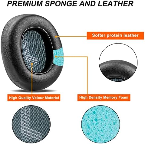 Replacement Ear Pads for JBL Live 650/660BTNC E65BTNC Headphone, Ear Cushions Headset Earpads with Noise Cancelling Memory Foam