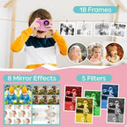 Kids Camera Instant Print 3.5 inch, Instant Print Camera for Kids That Prints Pictures Instantly, Toddler Kids Instant Print Digital Camera, 4 5 6 7 8 9 10 11 12 Year Old Girls Boys Birthday Toys Gift