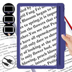 Upgrade Page Magnifying Glass for Reading - 5X Rechargeable Large Lens Magnifier Full Page Rectangular Reading Magnifier 43 LED with Light for Book and Low Vision Person