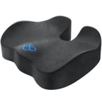 BlissTrends Seat Cushion,5.2in Thick Memory Foam Cushions for Office Chair, Car Seat, Airplane, Relieving Pressure Tailbone Sciatica Back Pain for Long Sitting Office Workers, Car Drivers Grey