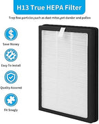 4-Pack CAP-500 True HEPA Replacement Filter Compatible with Cuisinart CAP-500FPK Purifier, 3-in-1 Filtration