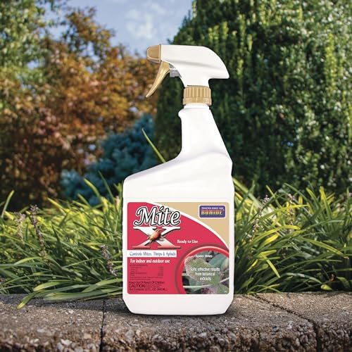 Bonide Mite-X Insecticide and Miticide, 32 oz Ready-to-Use Spray Botanical Extracts Control Mites, Thrips and Aphids in Garden