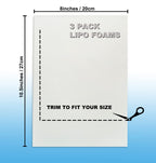 Moolida 3 Pack Lipo Foam - Post Surgery Ab Board for Use with Post Liposuction Surgery Flattening Abdominal Compression Garments Liposuction Foam pads for Recovery 8"X11"