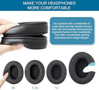 Replacement Ear Pads for Sennheiser HD280/HD280-13/HD280-Pro/HD281/HMD280/HMD280 Pro/HMD280-13/HMD281/HMD281 Pro Headphones, Earpads Cushions with Upgrade Memory Foam - Black