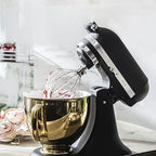 K45WW Stainless Steel Wire Whip Attachment for KitchenAid, 6 Wire Whisk Replacement for KitchenAid 4.5-5 Quart Tilt-Head Stand Mixers, Dishwasher Safe, Sliver