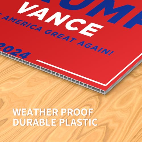 Trump Vance Yard Sign, 24" x 18" Double-Sided Trump Vance 2024 Yard Sign With Stake, MAGA Trump Yard Sign, Show Your Support, Decorate Your Lawn With Trump Vance Campaign Yard Sign 2024