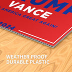Trump Vance Yard Sign, 24" x 18" Double-Sided Trump Vance 2024 Yard Sign With Stake, MAGA Trump Yard Sign, Show Your Support, Decorate Your Lawn With Trump Vance Campaign Yard Sign 2024