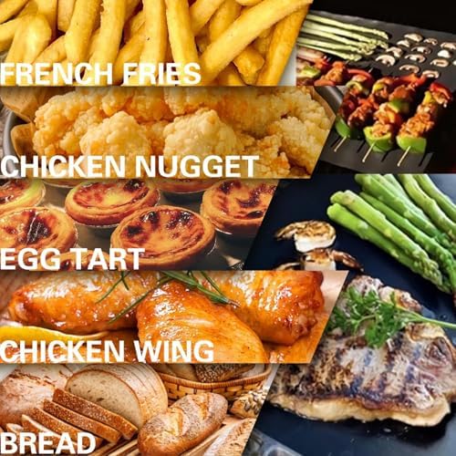 Air Fryer Liners Compatible with Breville the Smart Oven Air Fryer Pro, 100 PCS Unbleached Baking Parchment Paper Disposable with 4 PCS AirFryer Oven Liners Accessories for Breville BOV900BSS
