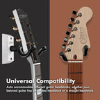 2 Pack Guitar Wall Mount, White Hardwood Guitar Wall Hangers, Guitar Picks, Pick Holder, Guitar Accessories, U-Shape Hardwood Guitar Hanger, Gifts for Guitarists, with 6 Assorted Guitar Picks