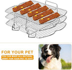 BBQ-PLUS Upgraded Dehydrator Rack Stainless Steel Air Fryer Stand for Ninja Foodi AG300, AG300C, AG301, AG301C, AG302, AG400, IG301A Ninja Foodie Grill Accessories Roasting Rack for Oven and Grill