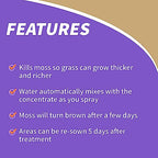 Bonide MossMax, 32 oz Ready-to-Spray Control for Algae, Moss and Lichens, Outdoor Home and Garden Use, Nonstaining Formula