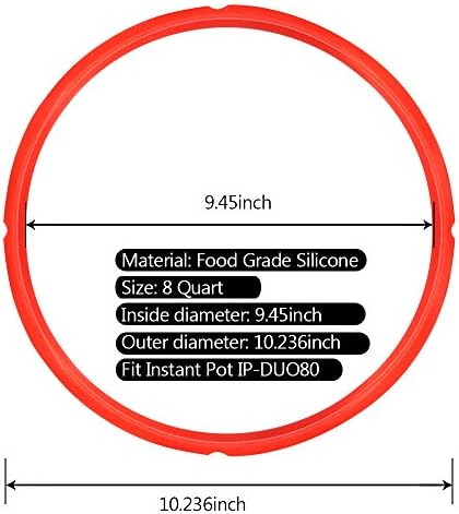 Mocoosy Silicone Sealing Ring for InstaPot 8 qt, Insta Pot Seals Replacement Gasket 8 Quart Insta Pot O-Rings, BPA-Free, Food-Grade Silicone, Insta Pot Accessories for Instant Pot IP-DUO80 IP-LUX 8