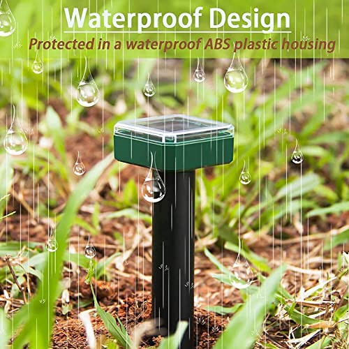 Mole Repellent 10 Packs,Snake Repellent Mole Repellent for Lawns Gopher Repellent Squirrel Repellent IP44 Waterproof Ultrasonic Rodent Repellent and Deterrent Mole Trap Killer for Your Farm,Garden