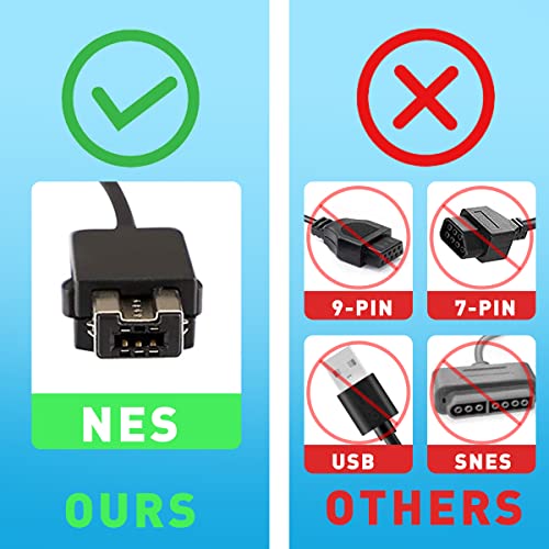 NES Mini Controller for NES Classic Edition and Nintendo Classic Mini Consoles,Retro Controller 9.8FT Length Cable of NES Controller,NES Mini Console Controllers(2 Pack)