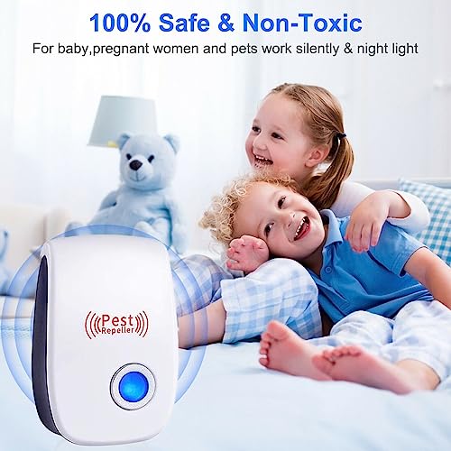 Ultrasonic Pest Repeller 10 Packs Mouse Mosquito Repellent Electronic Plug in for Roach, Rodent, Mouse, Bugs, Mice, Spider, Electronic Plug in Pest Control for House, Garage, Warehouse, Hotel