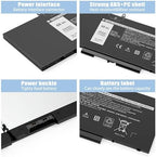68Wh 3HWPP Laptop Battery Replacement for Dell Latitude 5401 5410 5411 5501 5510 5511 Precision 3541 3551 Inspiron 7706 2-in-1, 17 7500/7506 2-in-1 Black 10X1J N2NLL 1VY7F 451-BCMN 15.2V