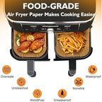 Air Fryer Disposable Paper Liner, 100PCS Food Grade Rectangle Parchment Liners for Ninja Dual Air Fryer, Airfryer Liners Airfryer Accessories(100PCS, 8.6in x 5.5in）