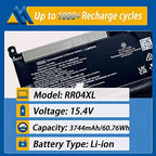 RR04XL L60373-005 Battery Replacement for HP Spectre X360 13-AW 13T-AW Series 13-aw0013dx 13-aw0023dx 13-aw2003dx 13t-aw000 13t-aw100 13t-aw200 Series HSTNN-DB9K HSTNN-OB1M L60213-2C1 RR04060XL