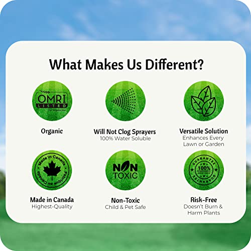Humic Acid Organic Lawn Fertilizer - Fulvic Humic Mineral Blend for Trees, Shrubs, Ornamentals, Vegetables & Crops - Enhancer & Garden Soil Conditioner by FoliarTech, 4L