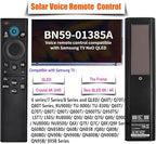 Upgraded BN59-01385A Solar Rechargeable Voice Remote Control Replacement for Samsung Smart TV – Solar Cell, Voice & Bluetooth Plus USB-C Charging for Neo QLED, The Frame, and Crystal 4K/8K UHD
