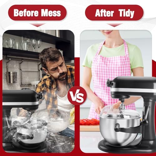 Pouring Shield for KitchenAid 6-7 Qt Bowl Lift Mixer,Fit for Stainless Steel Bowls (Only),Food Grade Pouring Shield Mixers Bowl Cover Splash Guard for Kitchen aid Accessories and Attachments,Upgraded