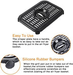 Air Fryer Crisper Plate for Ninja Foodi DZ201,2 Pcs Replacement Grill Pan for Ninja DZ100,Air Fryer Replacement Parts and Accessories