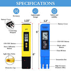 PH Meter, TDS PPM Meter, Soil PH Tester, PH/EC Digital Kit, 3 Pack