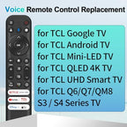 Voice Remote Control for TCL TV, RC813 Replacement Remote Compatible with TCL QM7 QM8 S5 S4 S3 Q7 Q6 Q5 Smart TVs (2024 Model)