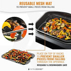 Air Fryer Liner Accessories for Ninja Foodi XL Smart FG551 6-in-1 Indoor Grill, Reusable Heat Resistant Mat for Air Fryer, Ninja Foodi Accessories, Easy Clean Replacement for Parchment Paper