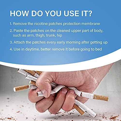 Nicotine Patches to Help Quit Smoking, Stop Smoking - Delivered Over 24 Hours Nicotine Transdermal System to Stop Smoking Aids That Work (Stop Smoking 21mg [Step 1])